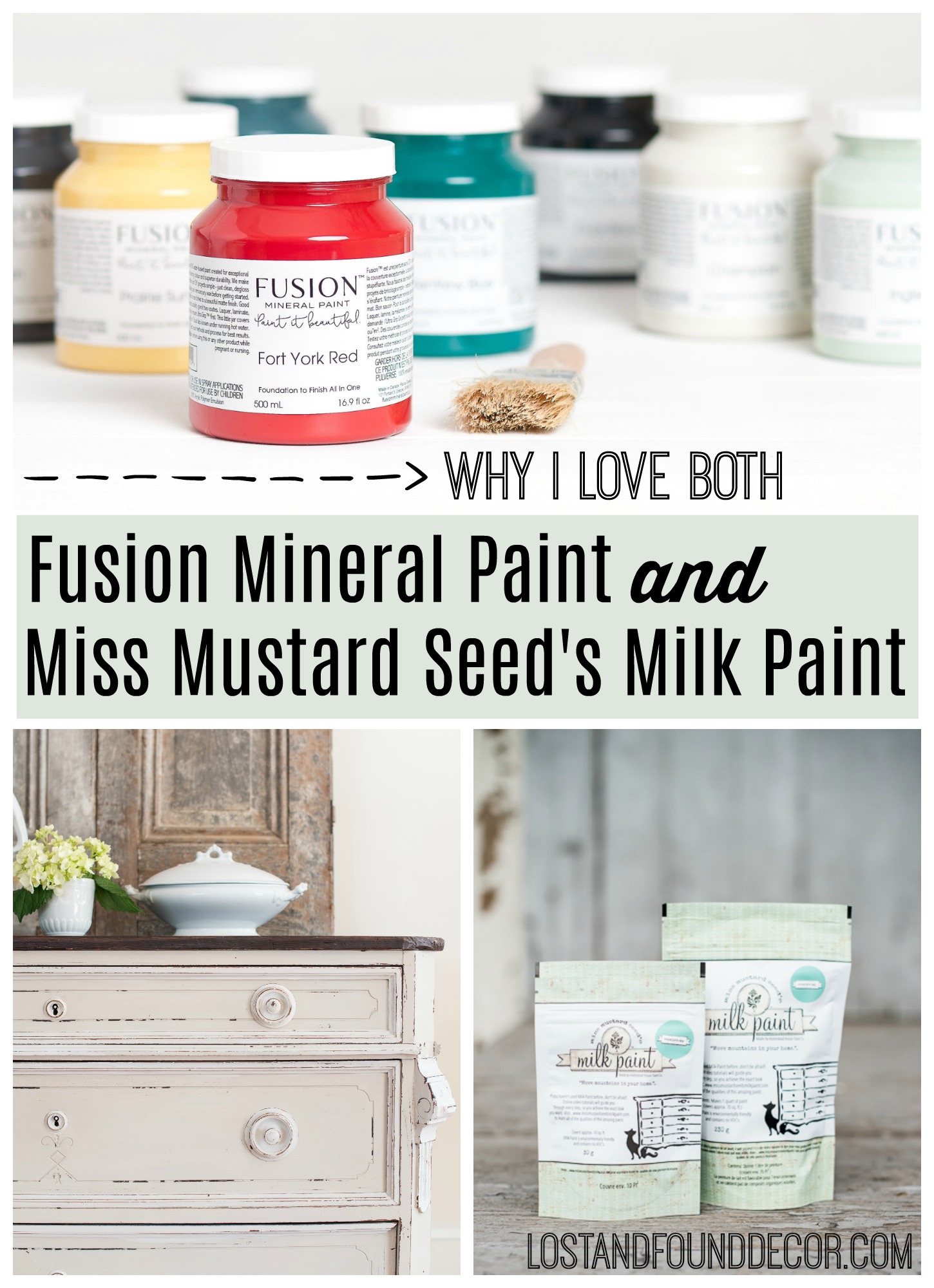 Why I love both Fusion Mineral Paint and MMS Milk Paint and How I Use