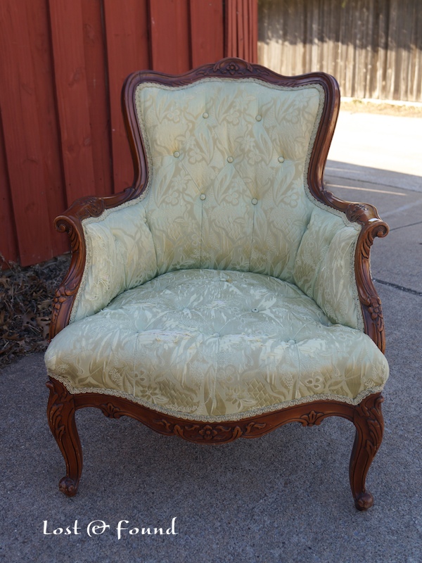 Makeover of Thrift store french chair