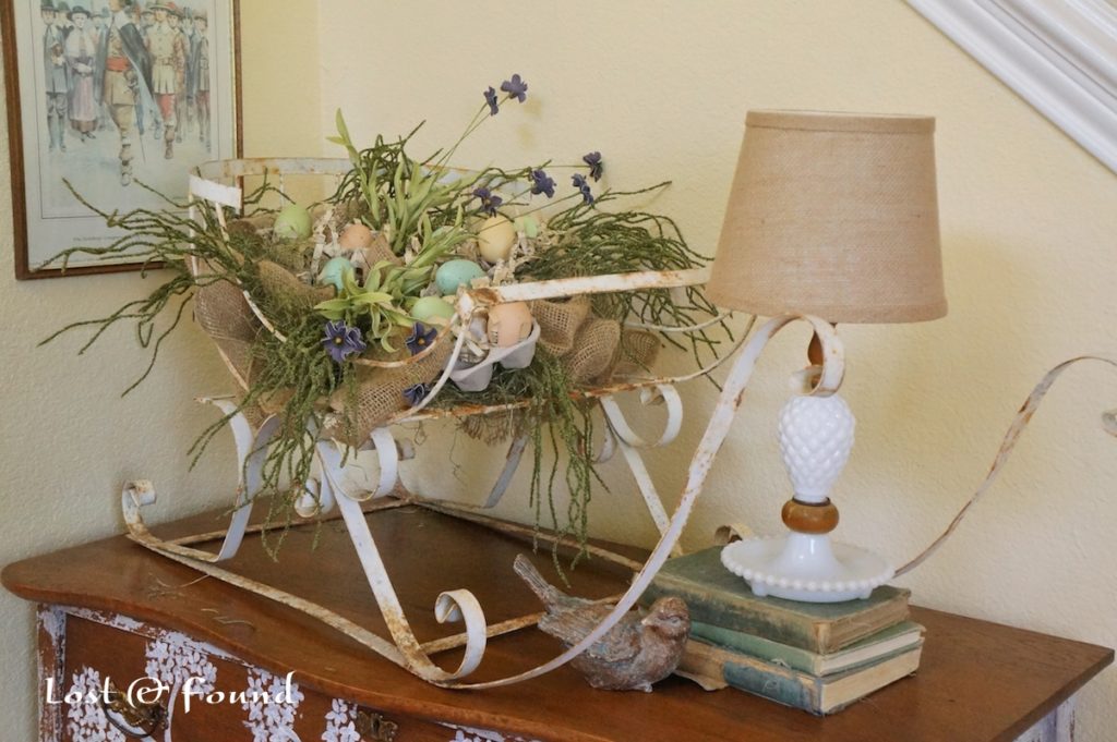 Spring Centerpiece Sleigh