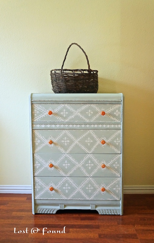 Hand-Painted Waterfall Chest of Drawers chalk paint