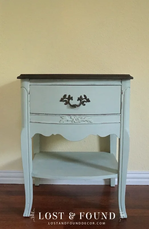 French Provincial Nightstand painted in chalk paint
