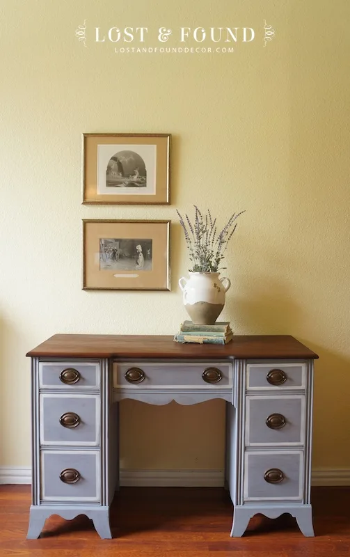 Vanity in Dried Lavender milk paint