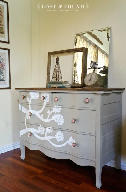 oak dresser furniture makeover