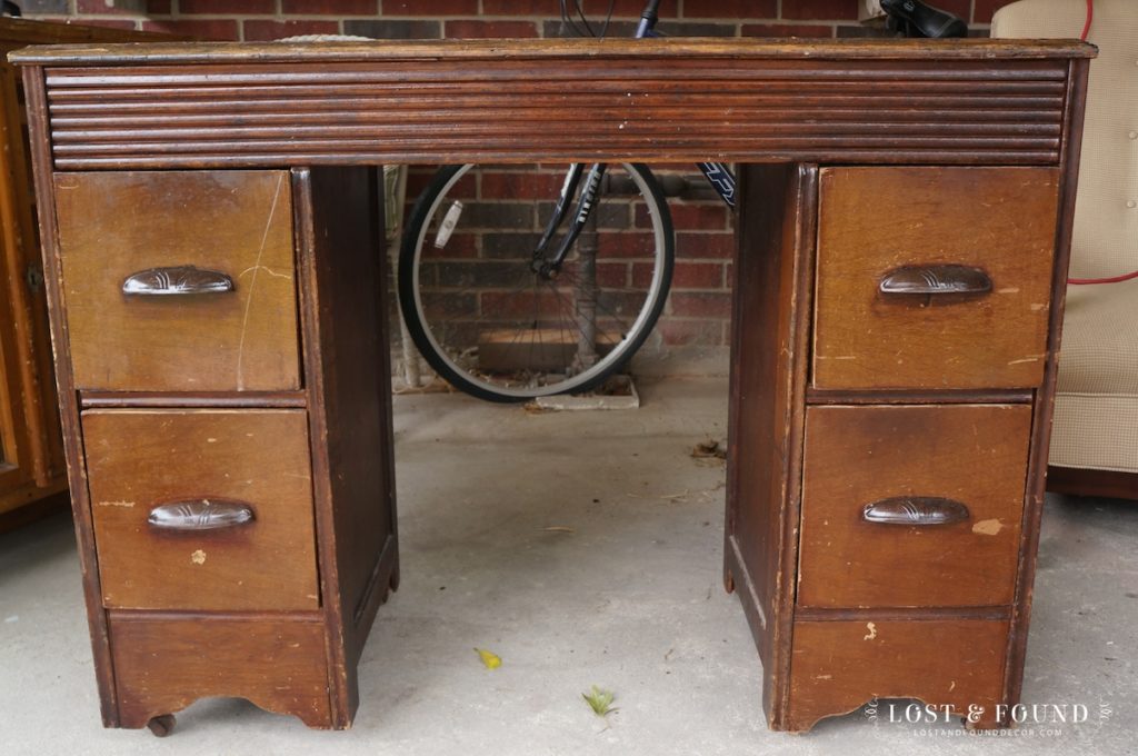 Flow Blue Milk Paint Desk Makeover