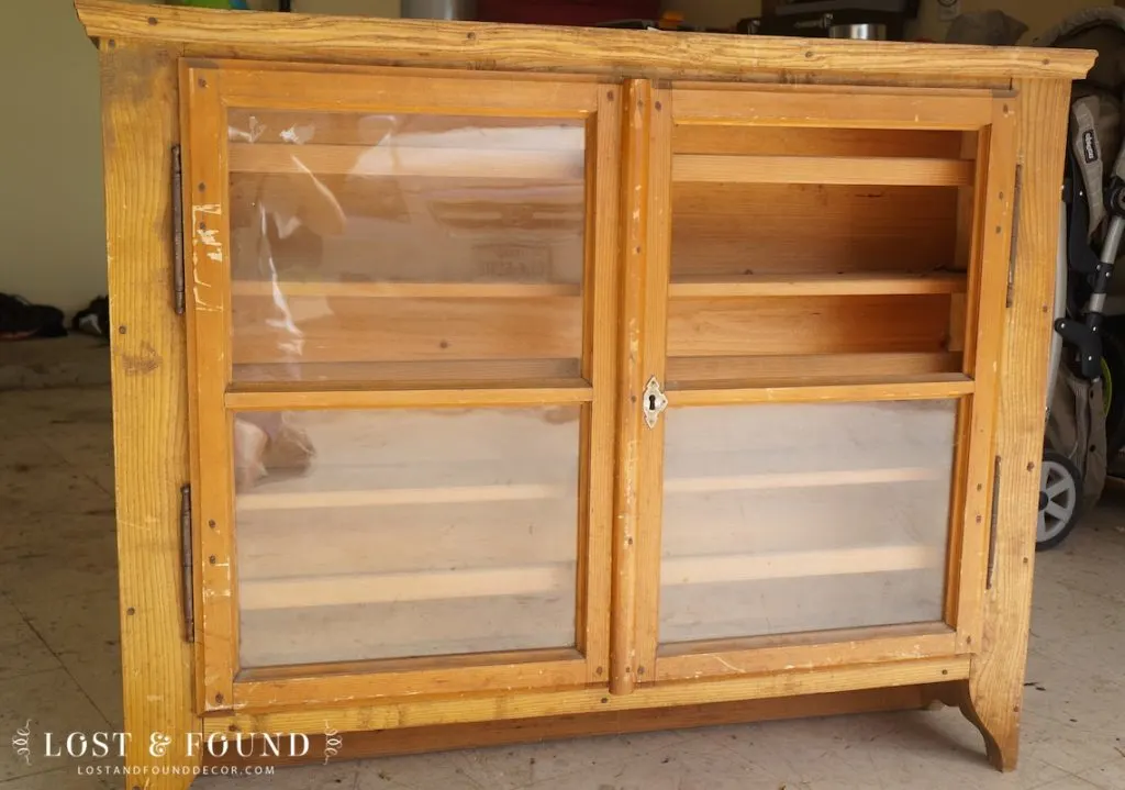 Milk Paint Cabinet Hutch Makeover