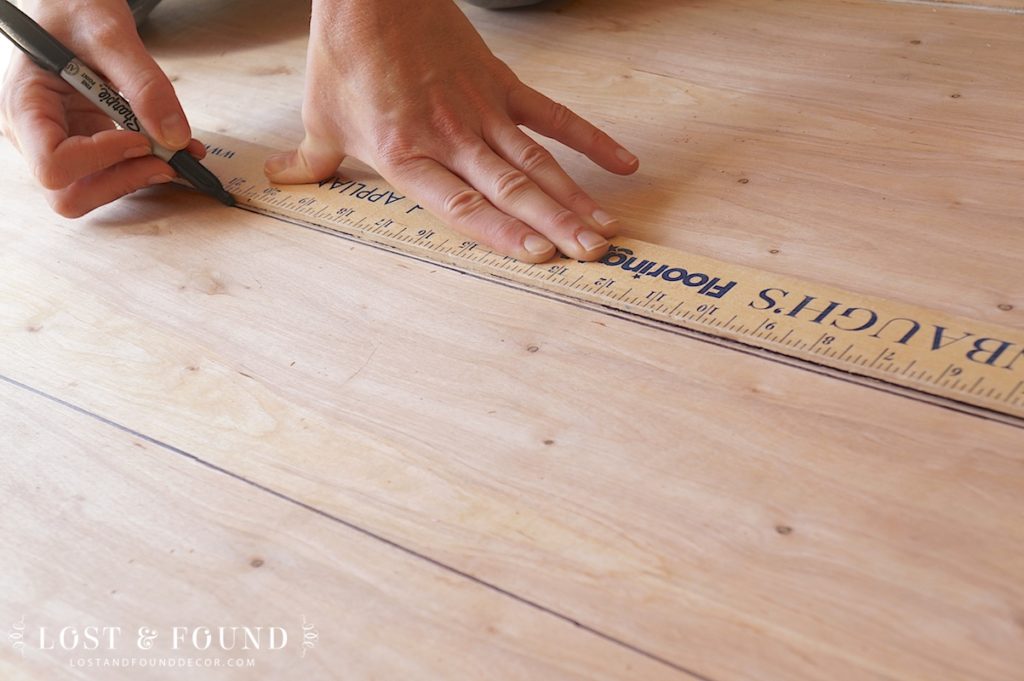 diy plywood plank flooring