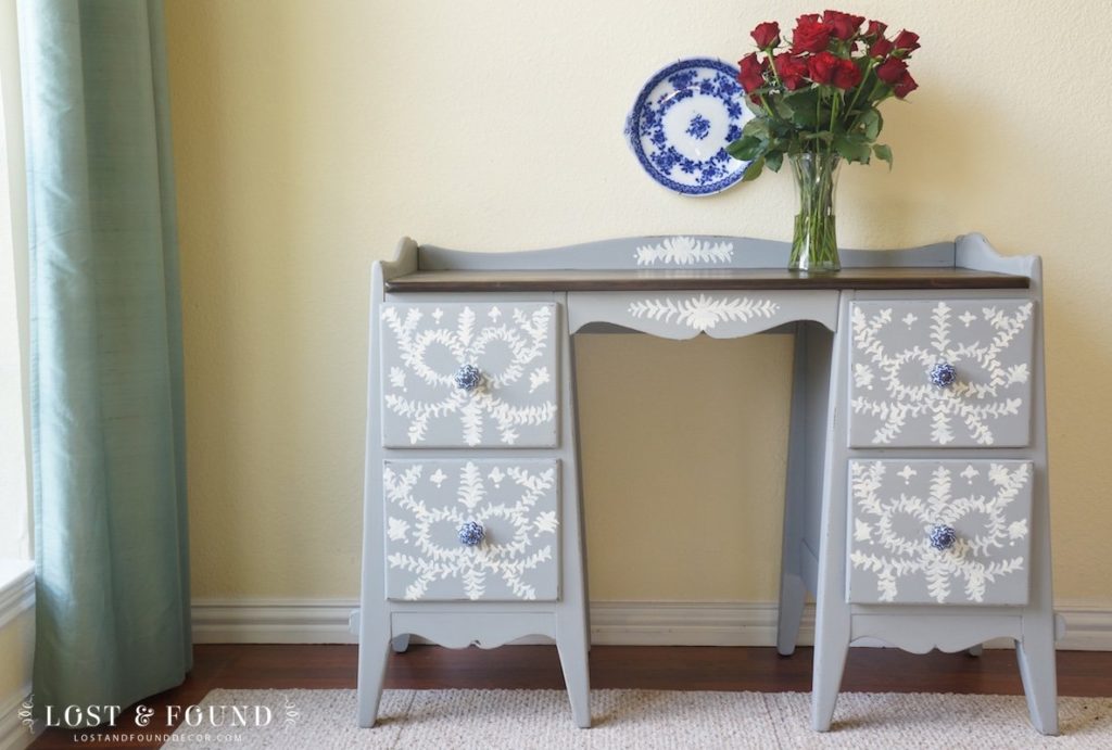 Antique Desk Furniture Makeover 