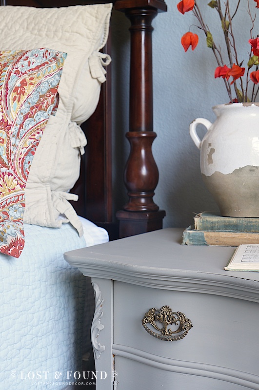 Bedroom with Painted Chest in Fusion Mineral Paint Linen