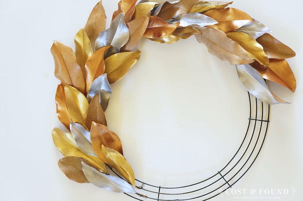 DIY Copper Magnolia Wreath from Paper Bags - DIY Beautify - Creating Beauty  at Home