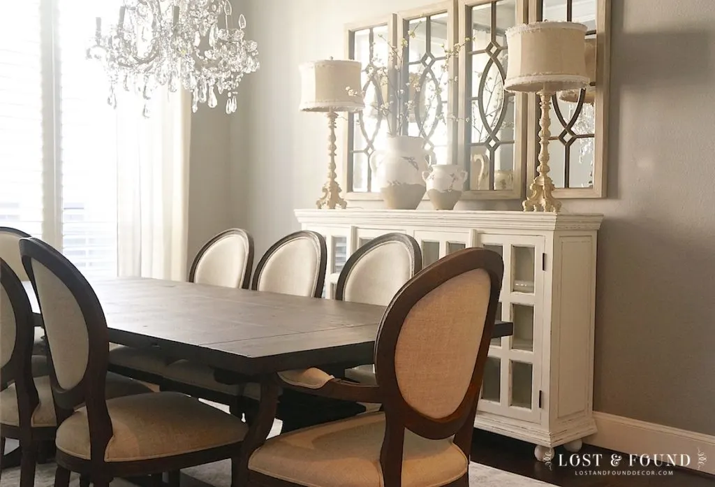 painted white dining room buffet