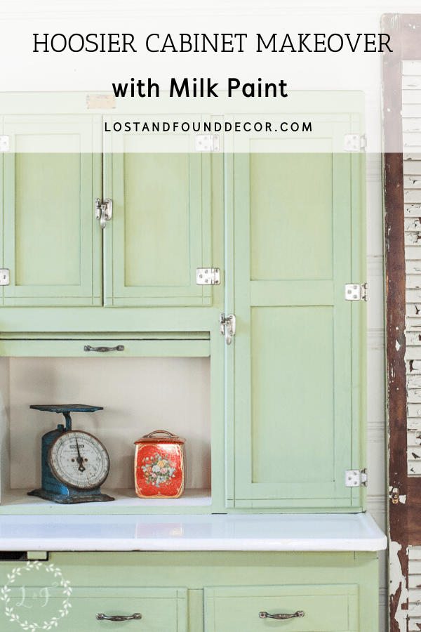 A fresh coat of Milk Paint brings a Hoosier Cabinet back to life.