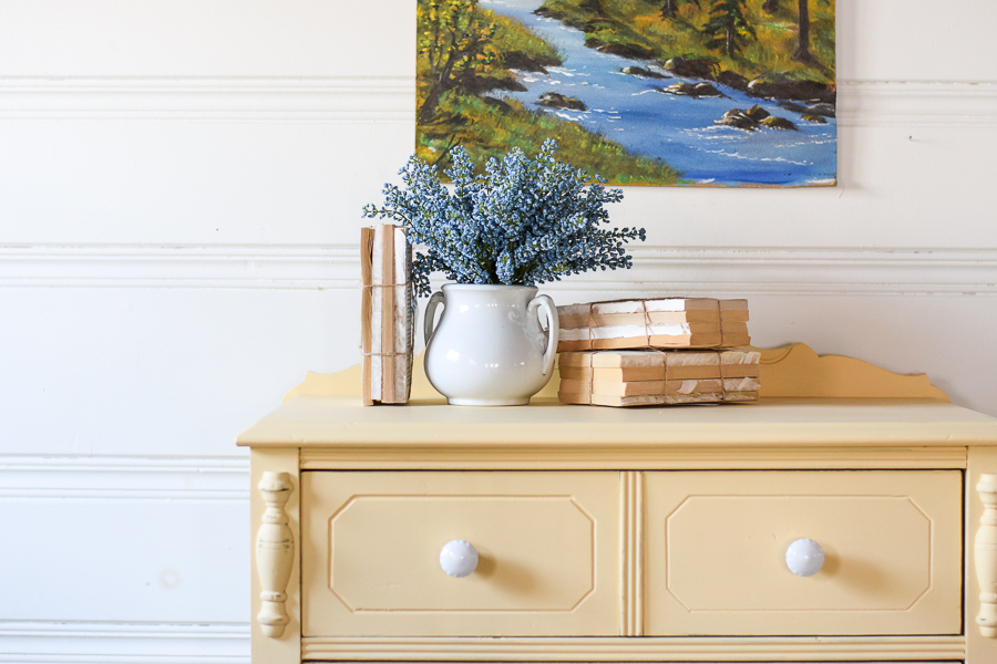 Yellow Painted Chest of Drawers