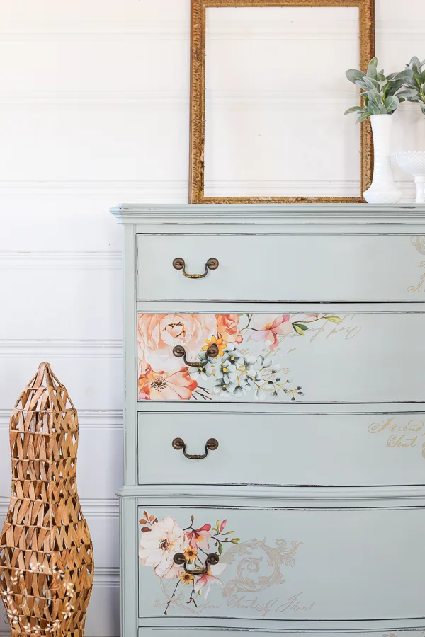 Light Blue Painted Chest of Drawers