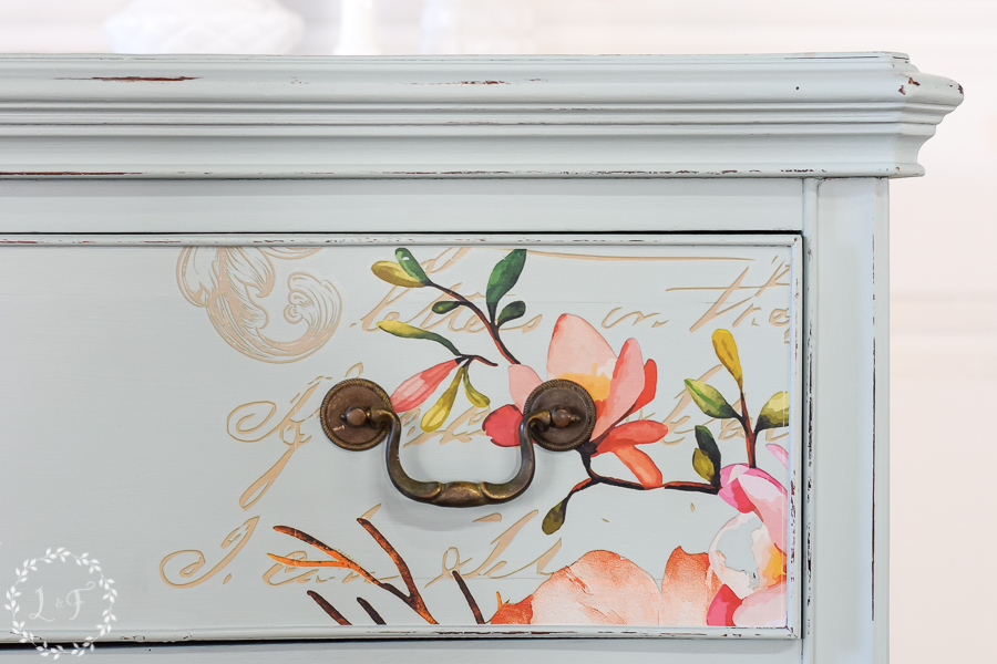 Light Blue Painted Chest of Drawers