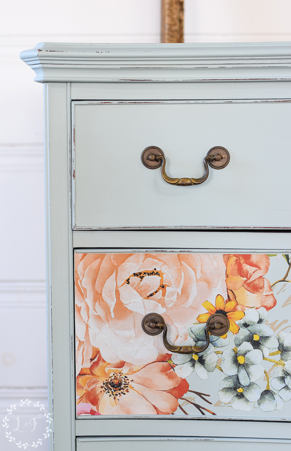 Light Blue Painted Chest of Drawers