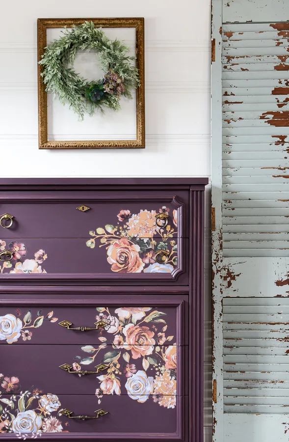 Antique Chest Makeover with Fusion Mineral Paint Twilight Geranium Lost Found Decor