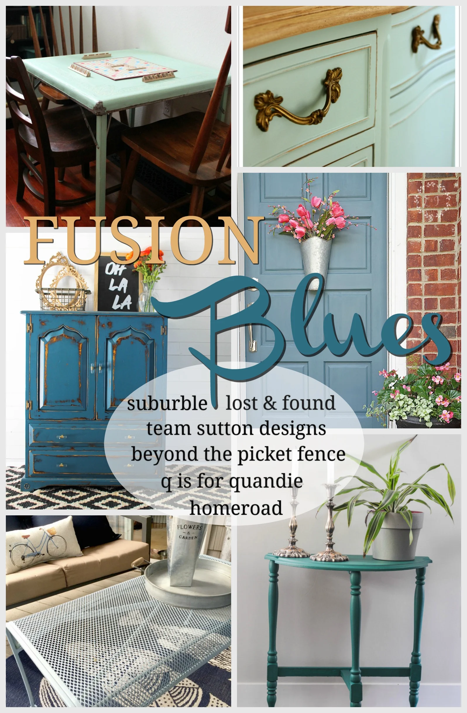 Fusion Blues. Six bloggers share their makeovers using Blues from the Fusion Mineral Paint line
