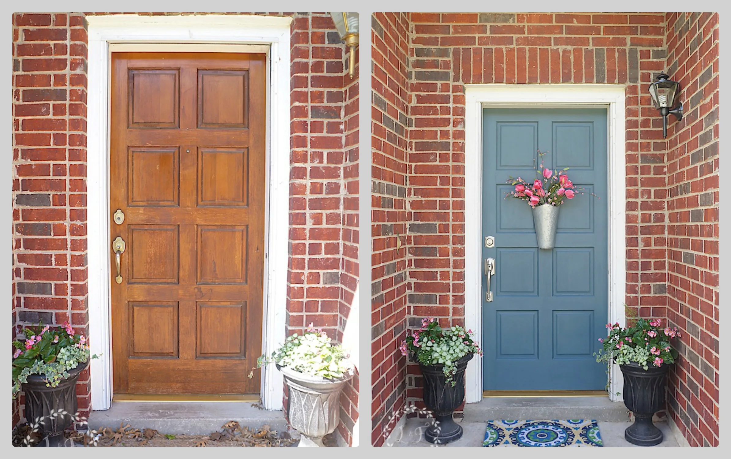front door makeover using Fusion Mineral Paint