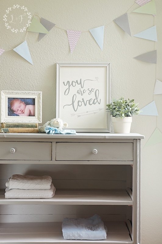 Fusion Mineral Paint Little Lamb Changing Table