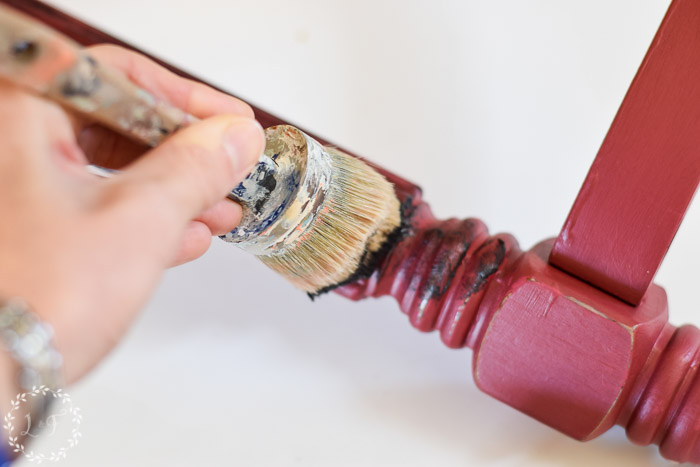 how-to-antique-painted-furniture-glaze-dark-wax