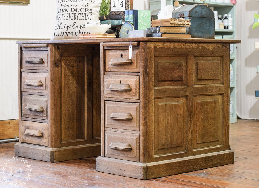 Antique-Oak-Paneled-Desk