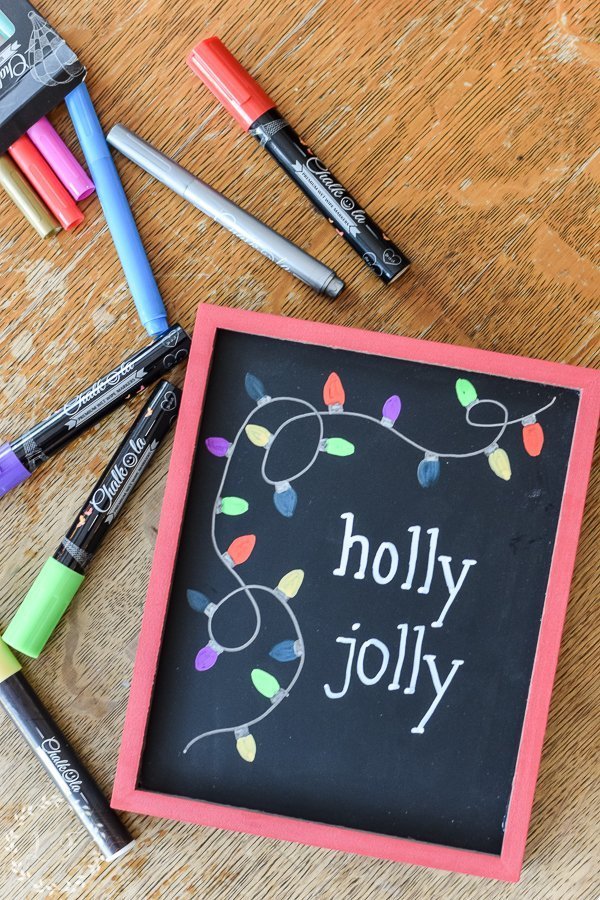 Colorful Christmas Chalkboard Art