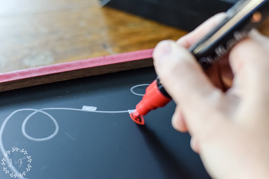 Easy DIY Christmas Chalkboard with Chalk Pens