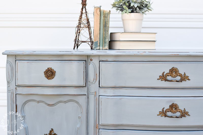 French Provincial Buffet Makeover with Aviary Milk Paint