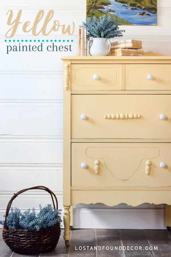 Painted chest of shop drawers