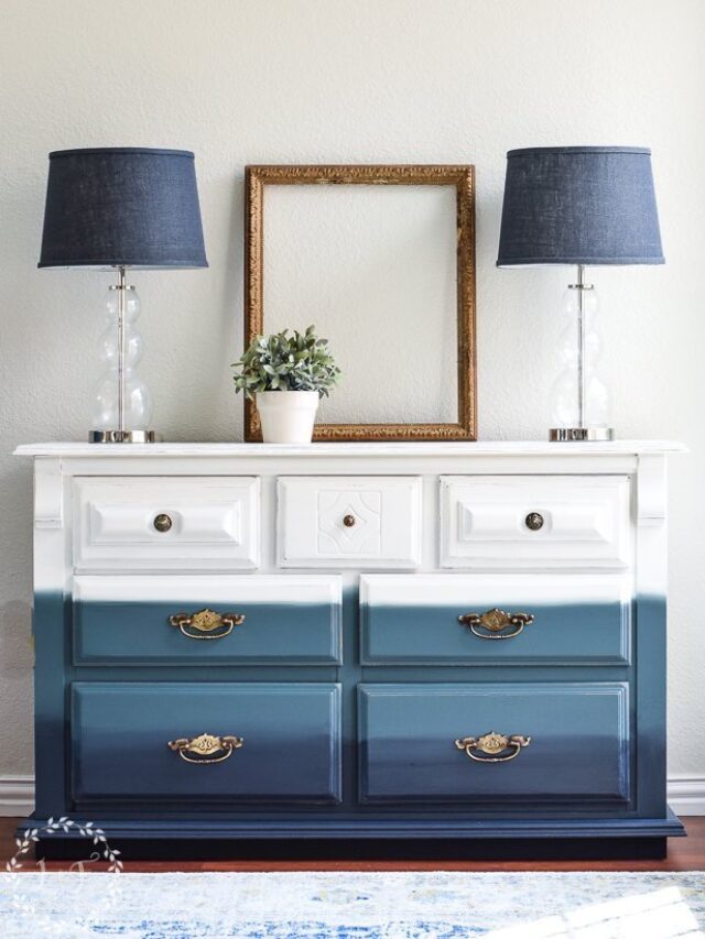 DIY Ombre Dresser (Easy Furniture Upcycle)
