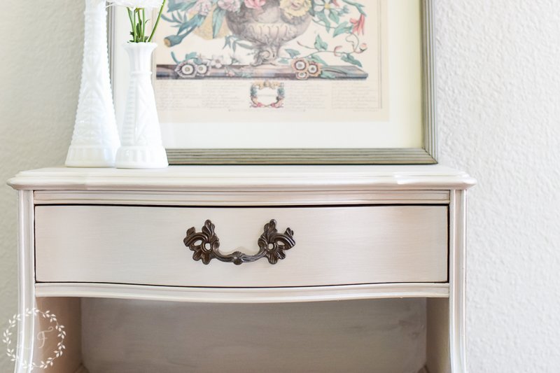 Metallic French Provincial Nightstand Makeover Lost & Found Decor