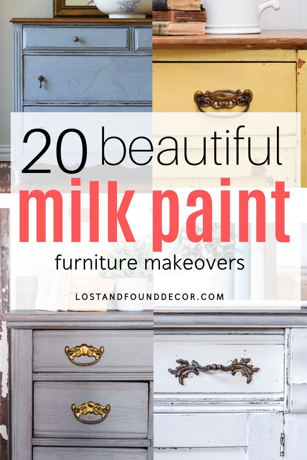 milk paint furniture before and after