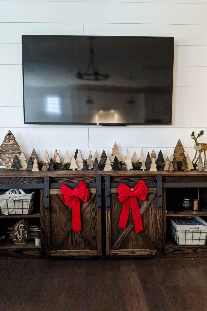 wooden christmas tree forest diy project