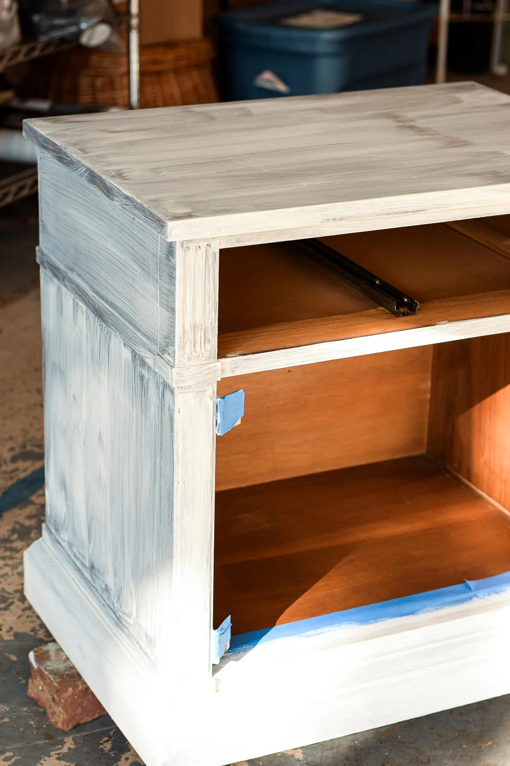 white painted nighstand