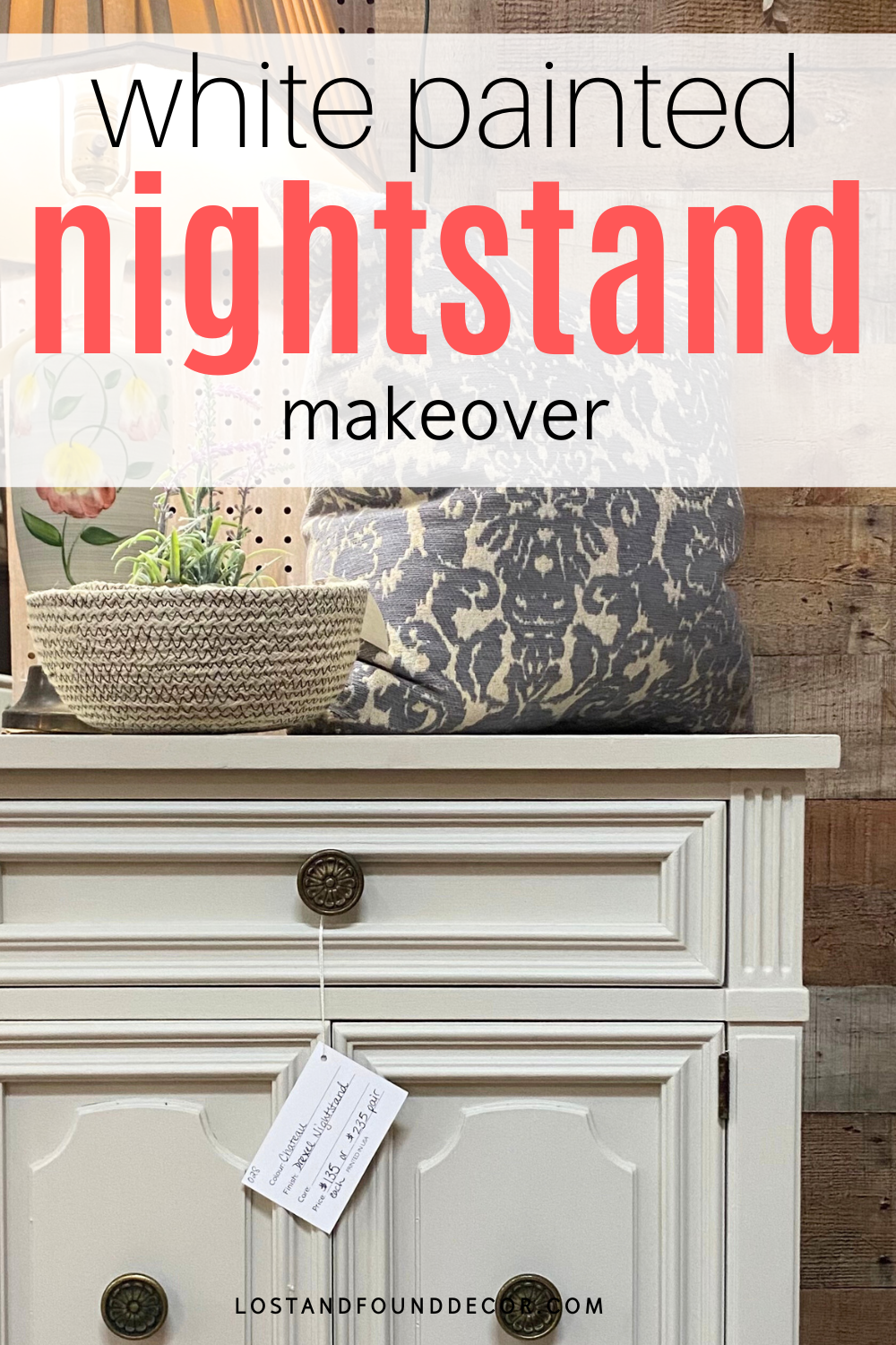 white painted nightstands