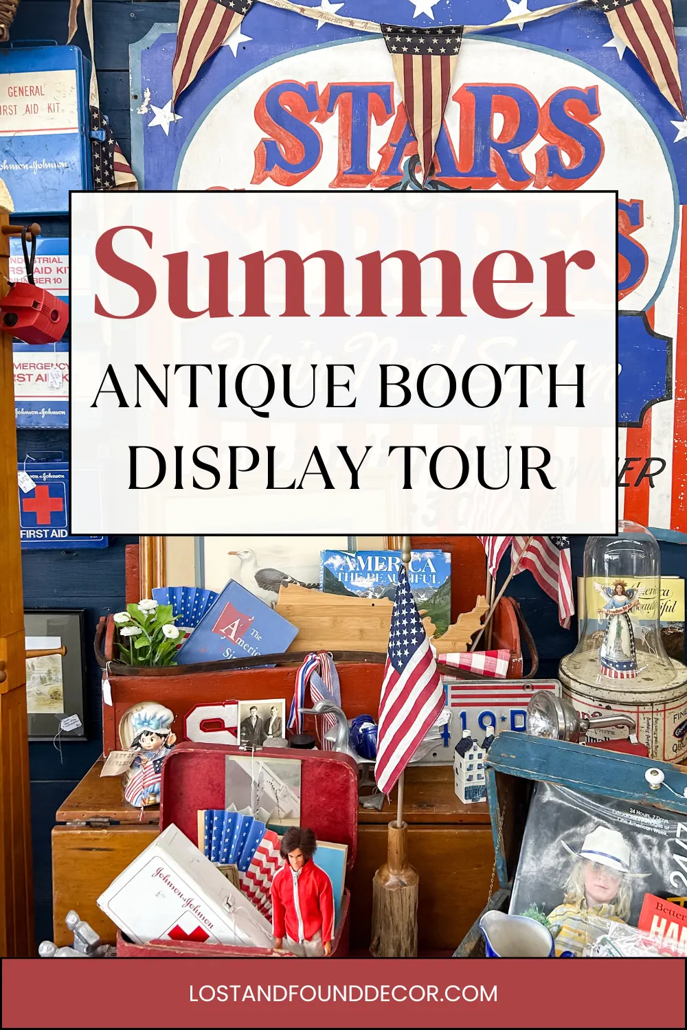 summer antique booth display