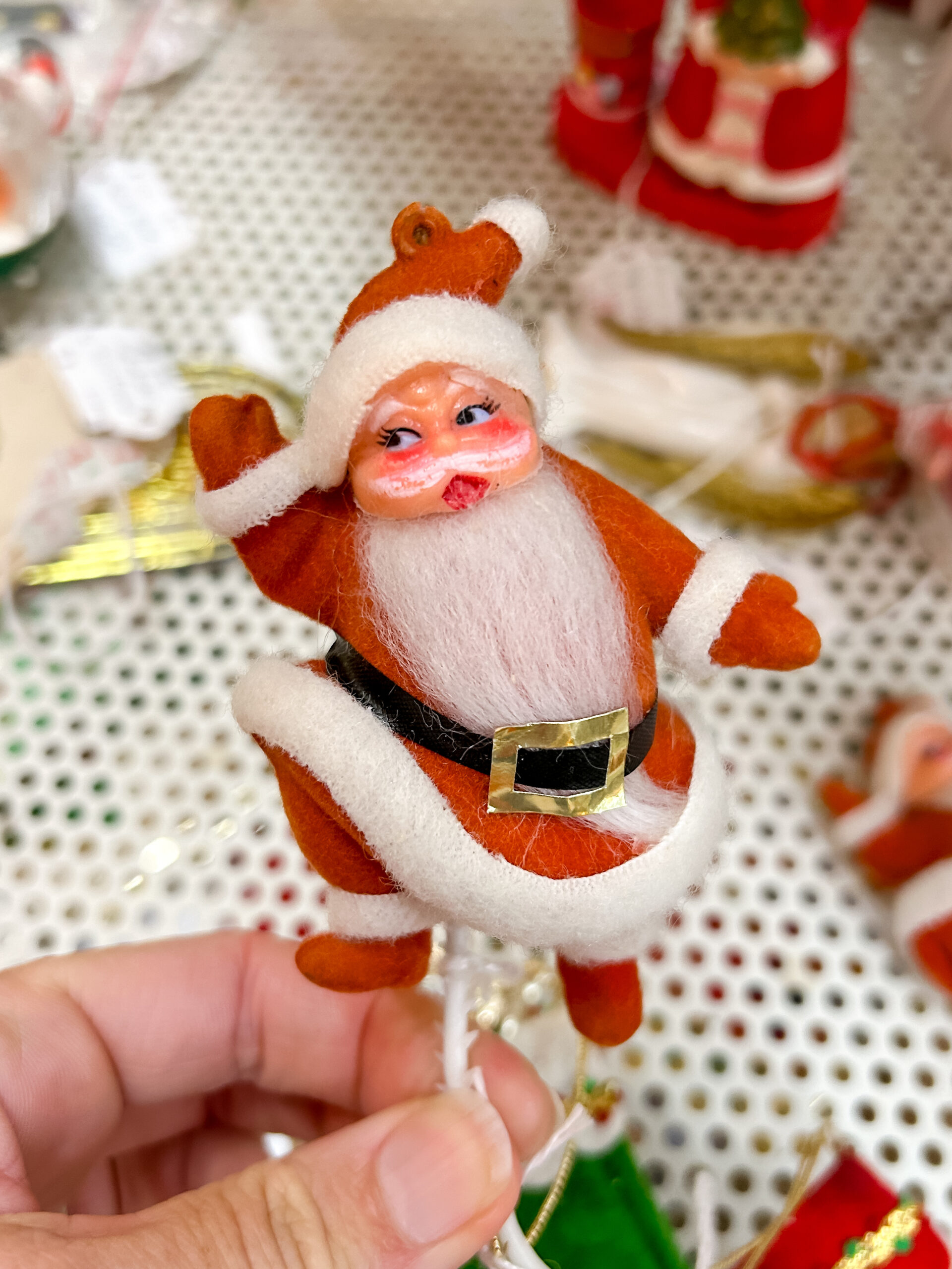 flocked santa