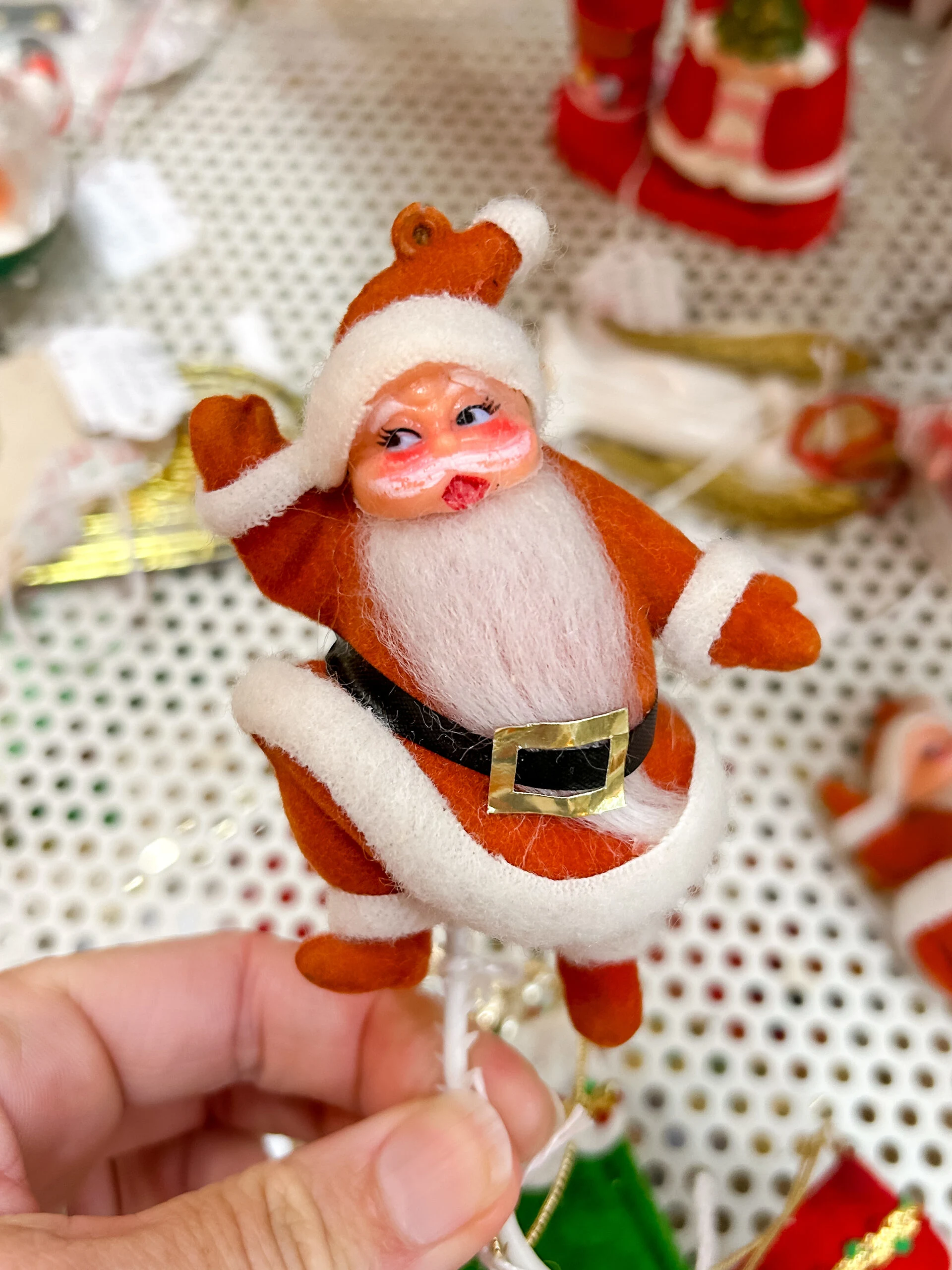 flocked santa
