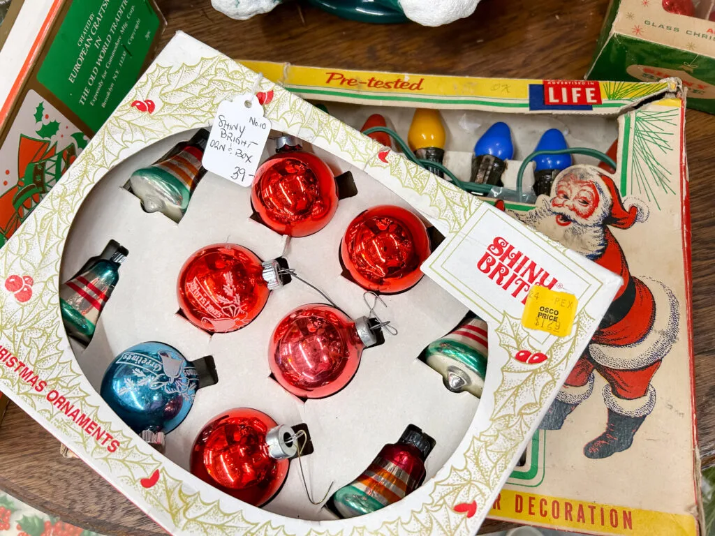shiny brite vintage ornaments 