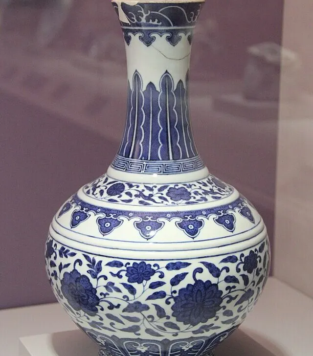 blue and white ceramic