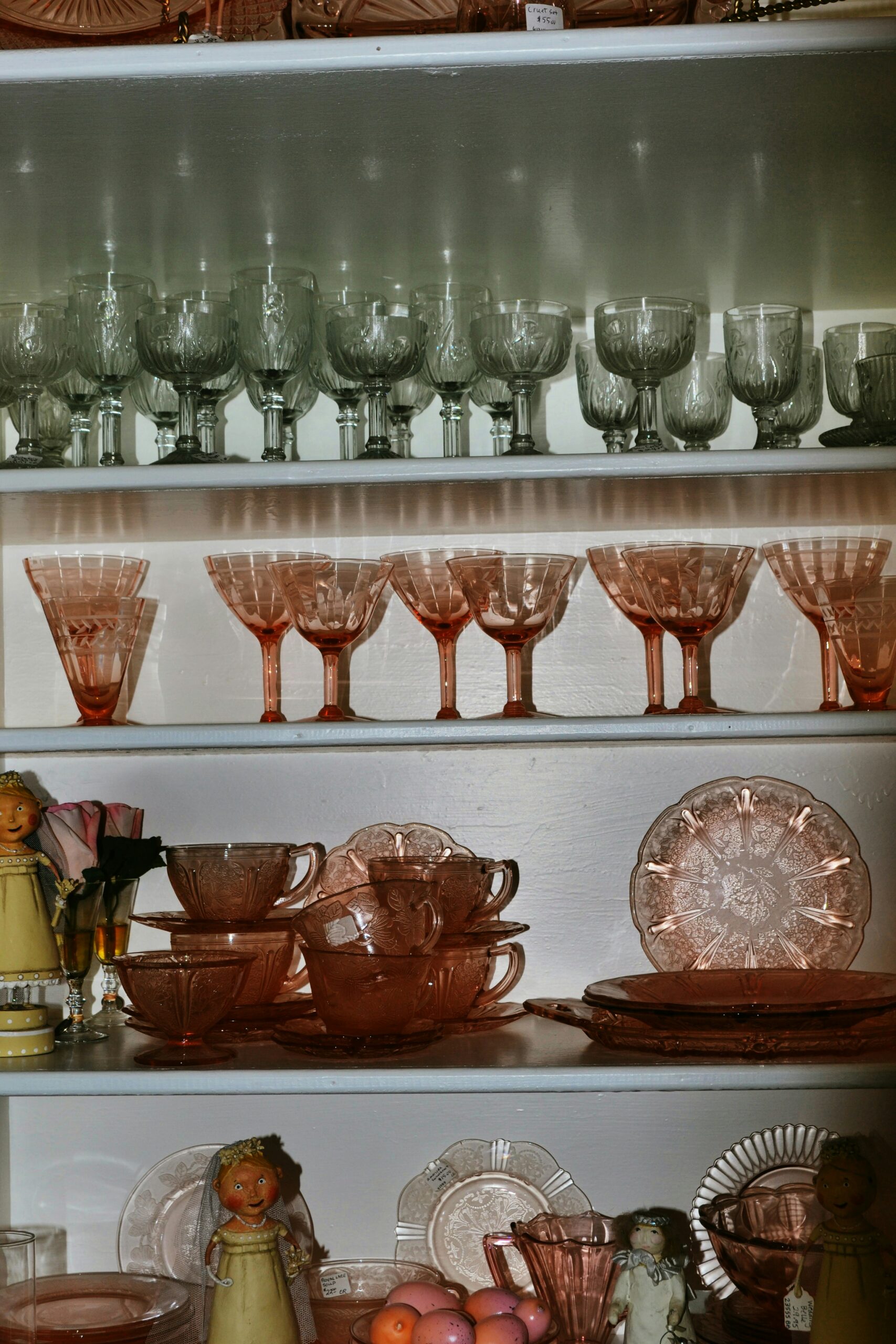 collection of depression glass