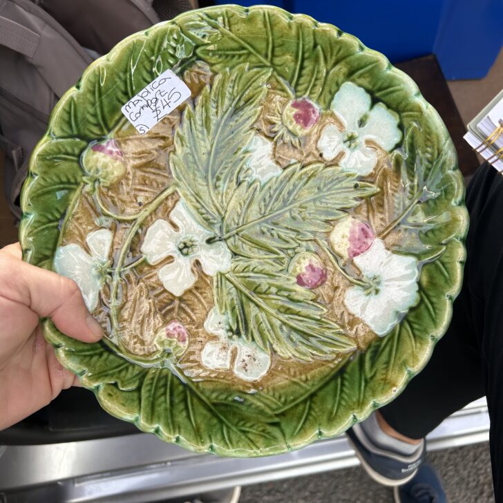antique majolica plate
